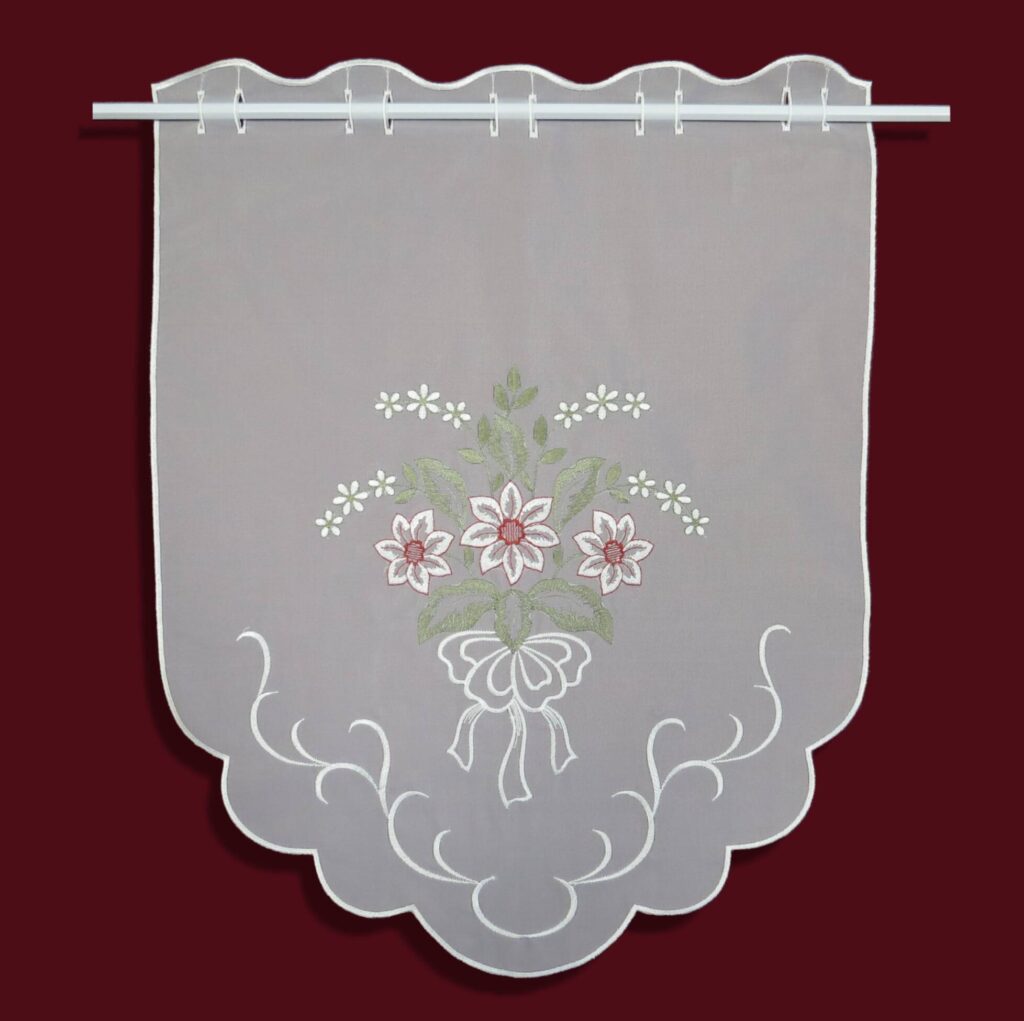 Gardine - Blütenstrauß